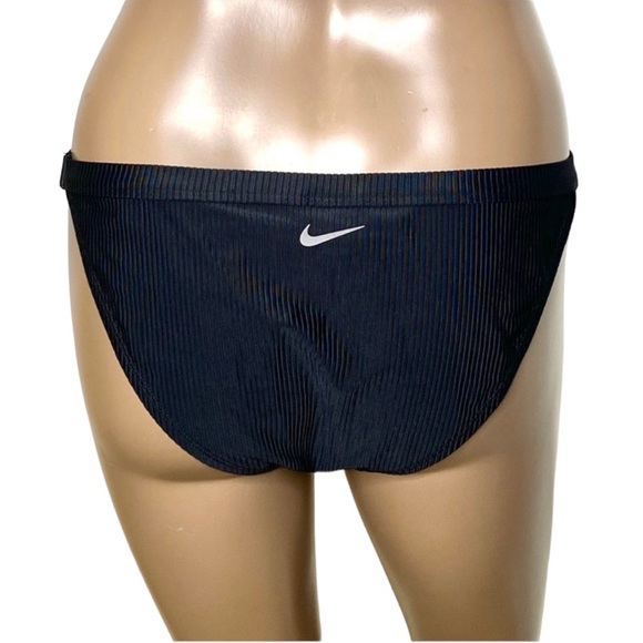 Nike Ribbed Solid Color Logo Bikini Swim Bottom - Picture 2 of 3